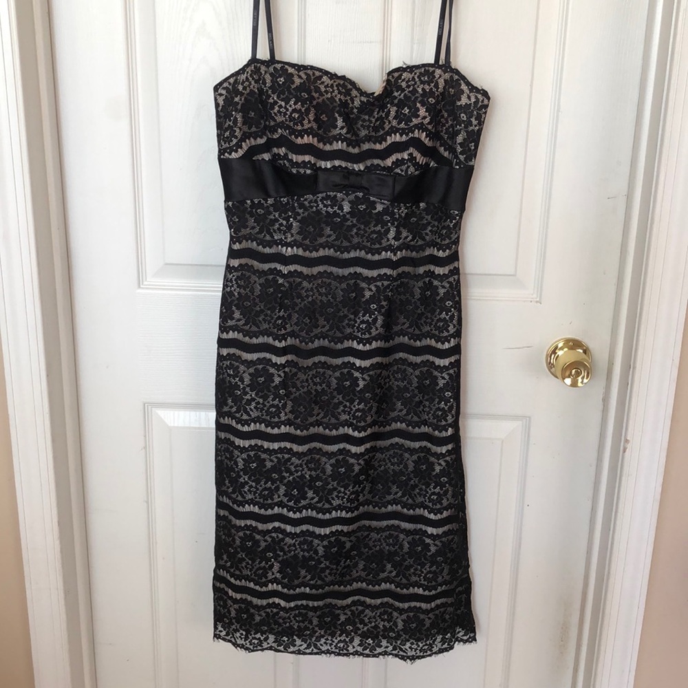 Black Strapless DeLaru Cocktail Dress, size 8, EUC